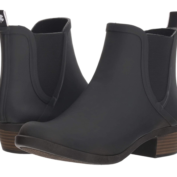 Lucky Brand Baselh2o Black Rubber Ankle Rain Boots 8 - Picture 9 of 10